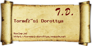 Tormási Dorottya névjegykártya